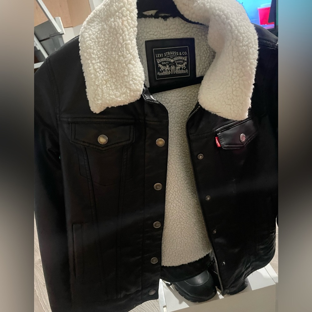Levi’s Sherpa leather jacket